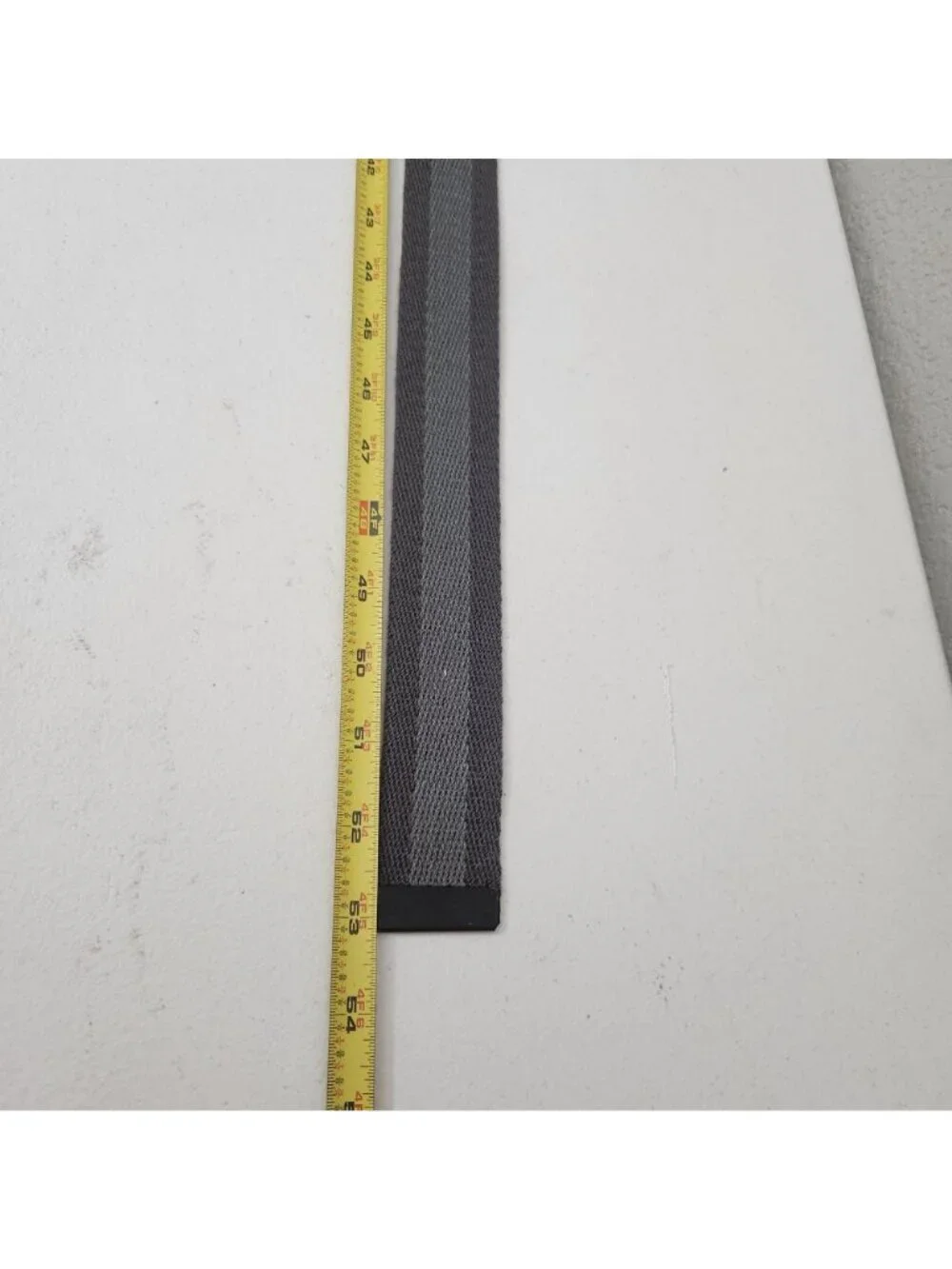 Gray & Black Belt With Rhino Buckle Durable Elastic Material 50 Inches Long